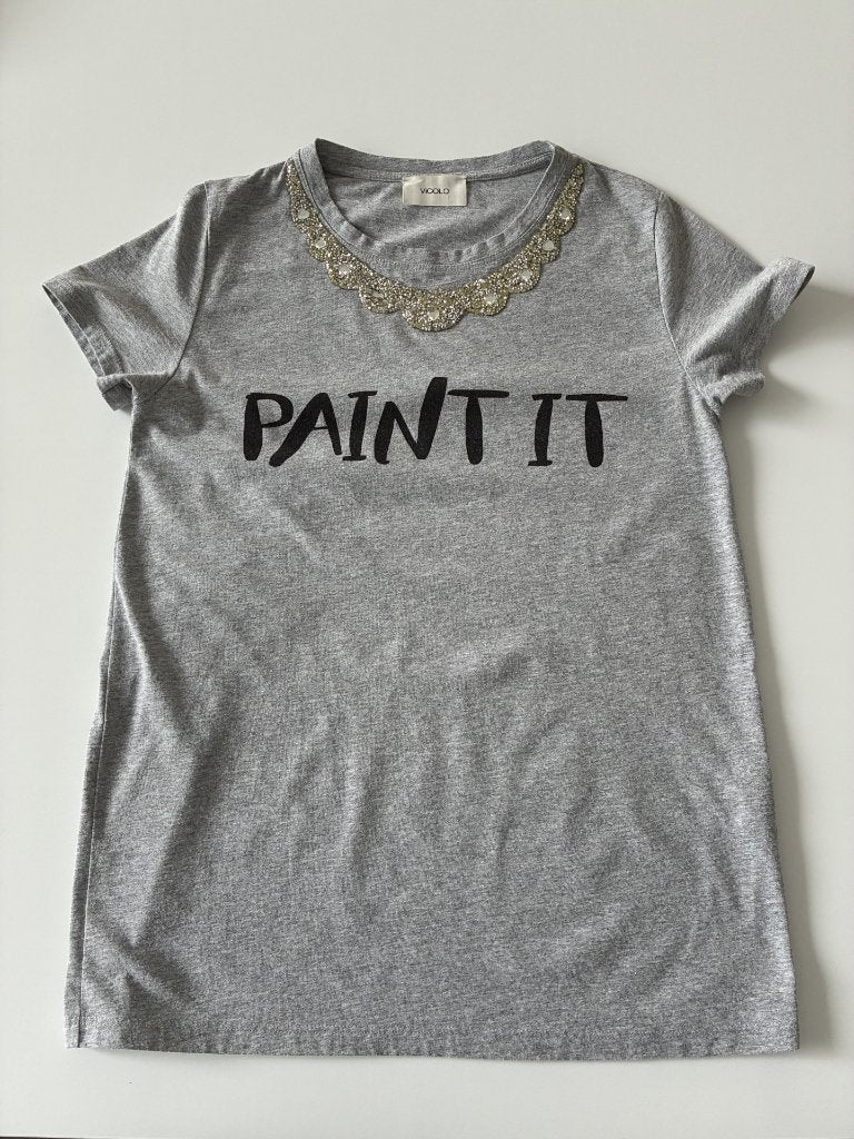 Grijze t-shirt van Vicolo, Kleding | Dames, VICOLO, Ophalen of Verzenden, Zo goed als nieuw, Korte mouw