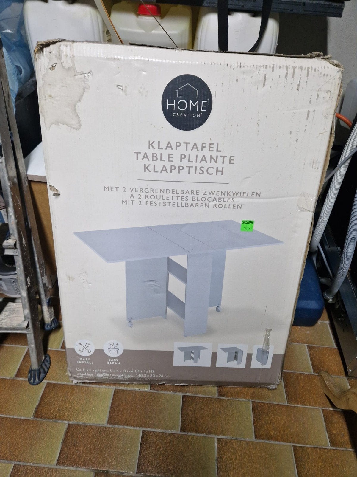 inklapbare tafel 25€ nieuw, Elektronische apparatuur, Luchtbehandelingsapparatuur, Ophalen