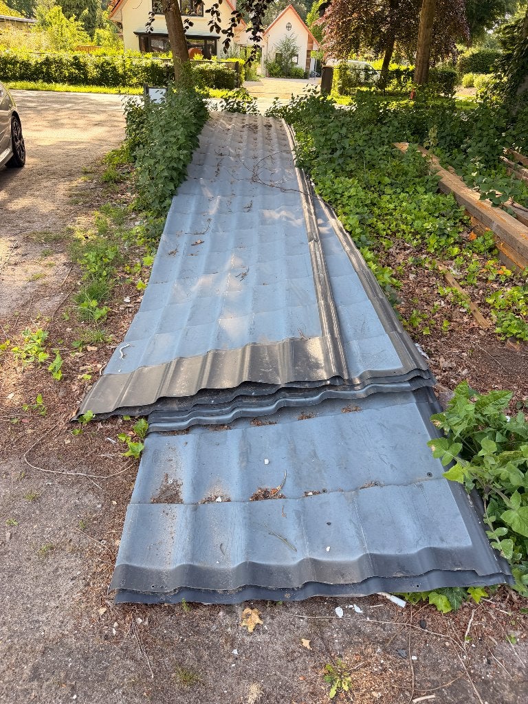 Aluminium platen 6 stuks - 8 meter op 1 meter breed, Ophalen, Gebruikt, Multiplex, Minder dan 20 mm