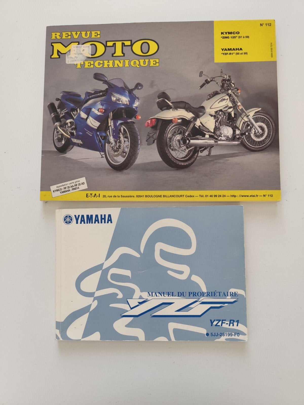 Livre technique Yamaha YZF-R1 98 et 99+Kymco 125et, Enlèvement ou Envoi