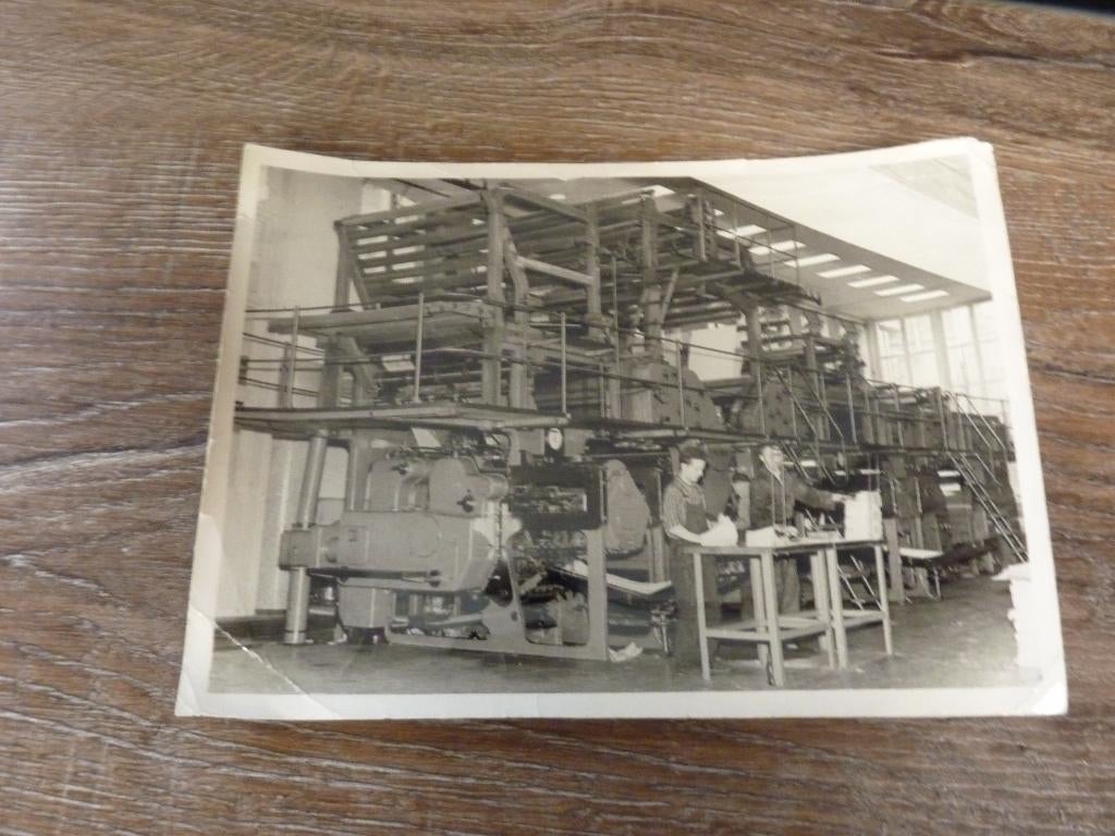 oude foto drukkerij - 1958, Gebruikt, Foto, Ophalen of Verzenden, 1940 tot 1960