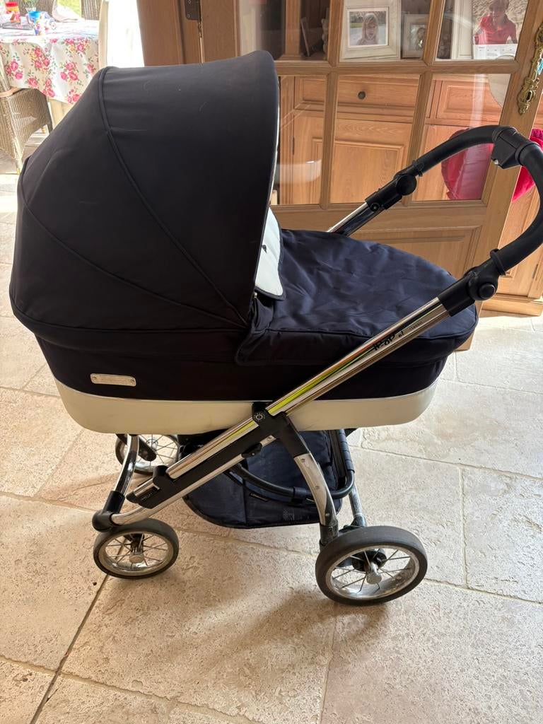 Prachtige Bebecar IPOP I blauw met wit leder compleet, Enlèvement, Comme neuf, Poussette