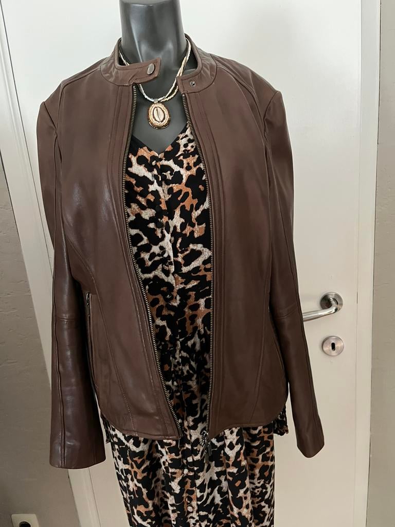 Nog nieywe lamsnappa lederen vest More&More, Kleding | Dames, Ophalen of Verzenden, Nieuw, Maat 42/44 (L), Bruin