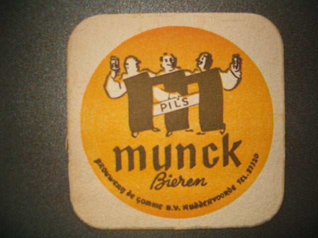 Bierviltje D Gomme Ruddervoorde 5 : R/V : 96 x 96 mm, Ophalen of Verzenden, Gebruikt, Viltje(s)