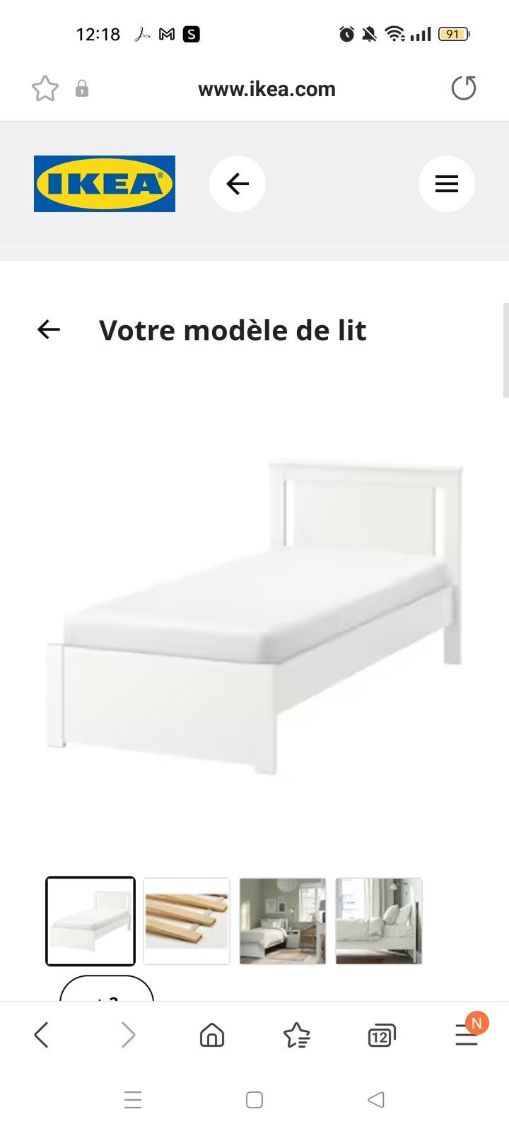 Lit ikea avec tiroirs, Maison & Meubles, 90 cm, Une personne, Enlèvement, Utilisé