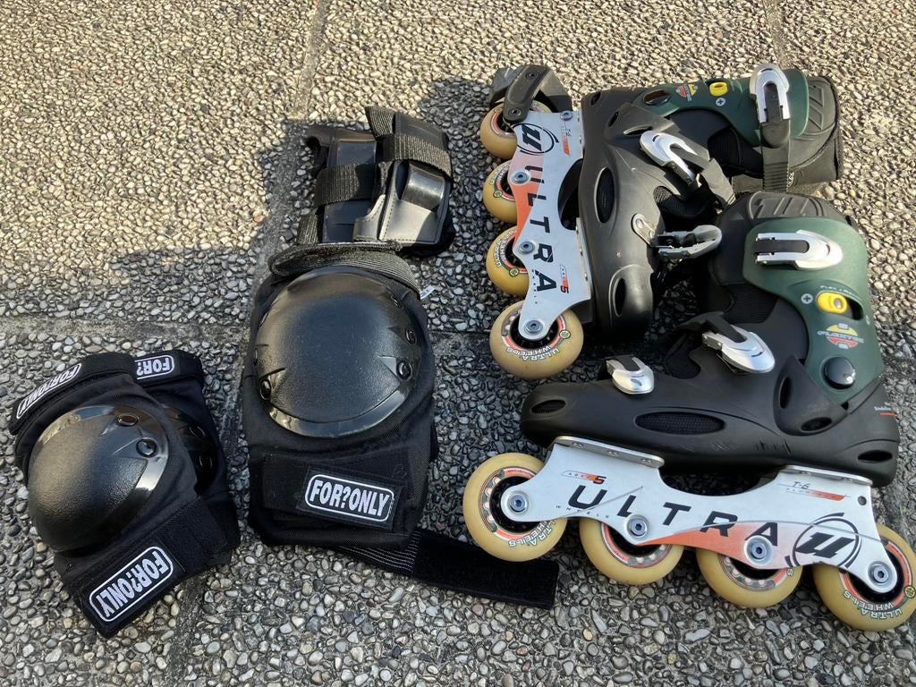 Ultra Wheels ABEC 5 Inline Skates maat 38 & bescherming, Sport en Fitness, Skeelers, Verstelbaar, Zo goed als nieuw, Inline skates 4 wielen