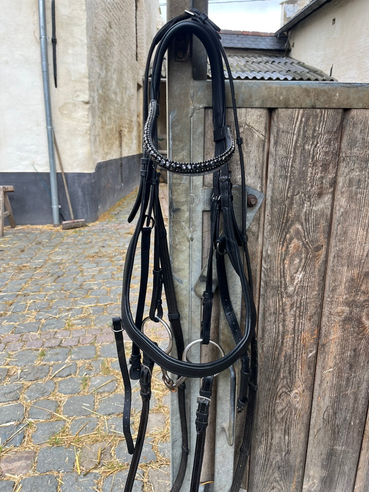 Harry’s Horse Anatomisch Black Crystal hoofdstel, Dieren en Toebehoren, Harry's Horse, Ophalen of Verzenden, Anatomisch gevormd