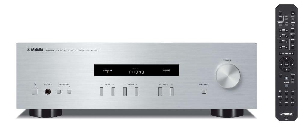 Yamaha AS-201 Versterker - Zilver, Audio, Tv en Foto, Luidsprekerboxen, Niet ingevuld, Niet ingevuld, Nieuw, Niet ingevuld