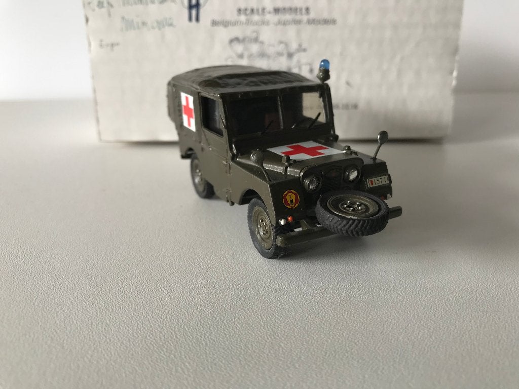 BELGISCH LEGER - JEEP MINERVA AMBULANCE - 1:43, Verzenden, Nieuw, Auto, Overige merken