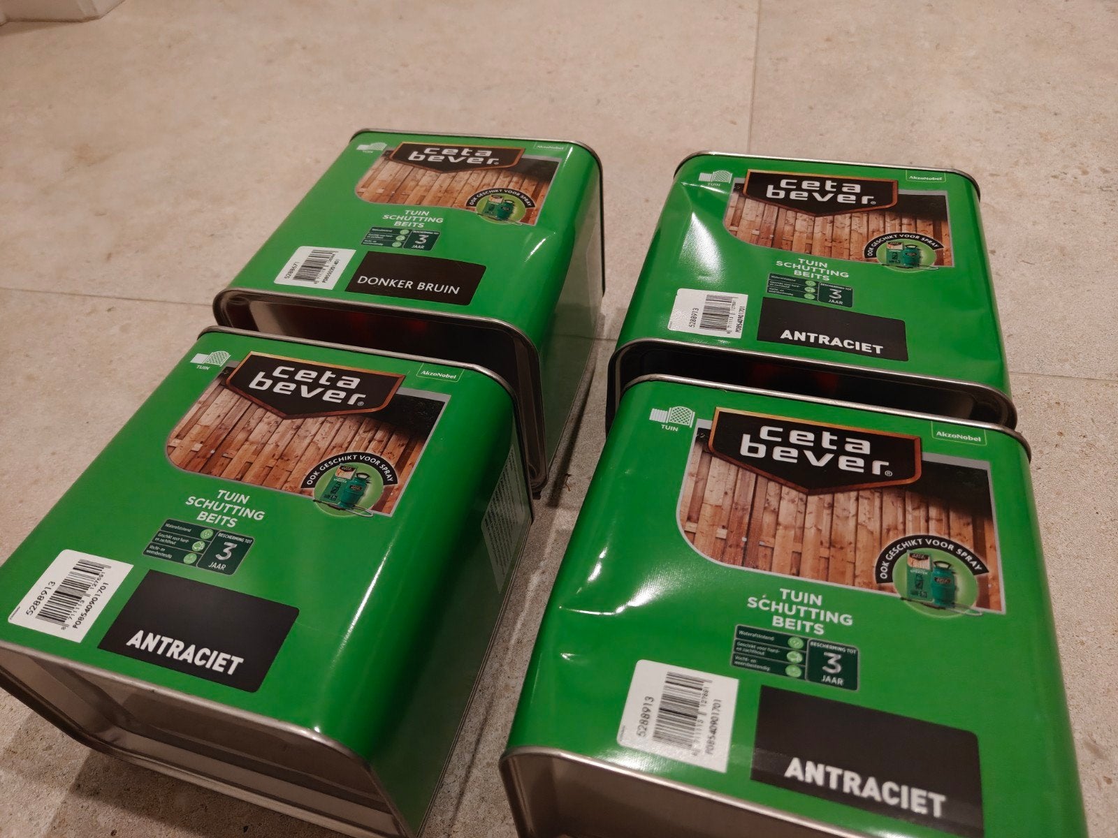 schutting beits, 4x 2,5L, Doe-het-zelf en Bouw, Ophalen of Verzenden, Beits