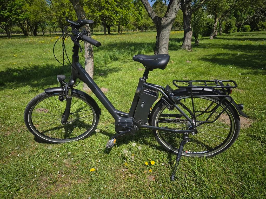 Raleigh elektrische damesfiets., Zo goed als nieuw, Minder dan 47 cm, 50 km per accu of meer, Ophalen