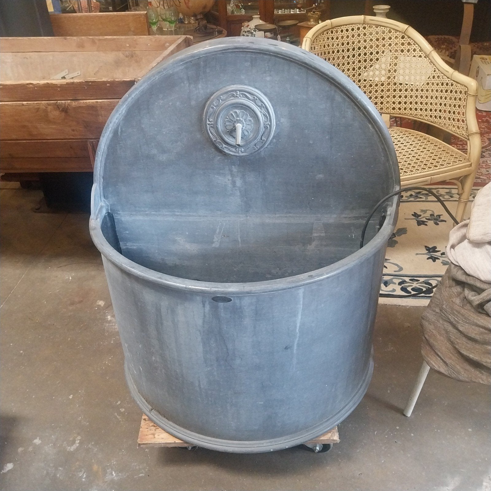 Exclusieve Rita Jordens Handmade tuinfontein in lood/zink –, Tuin en Terras, Waterpartijen en Fonteinen, Zo goed als nieuw, Waterval