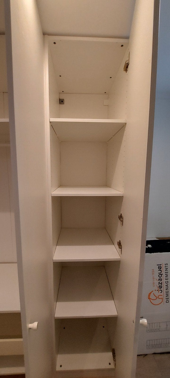 Armoire Pax blanche, penderie et colonne, Maison & Meubles, Enlèvement, Utilisé