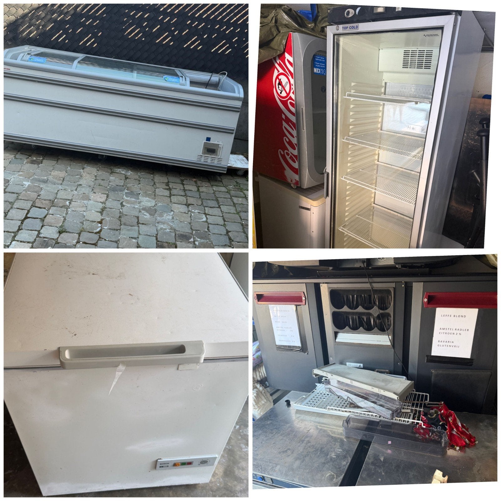 Frigo congelateur koelkast diepvries export, Ophalen