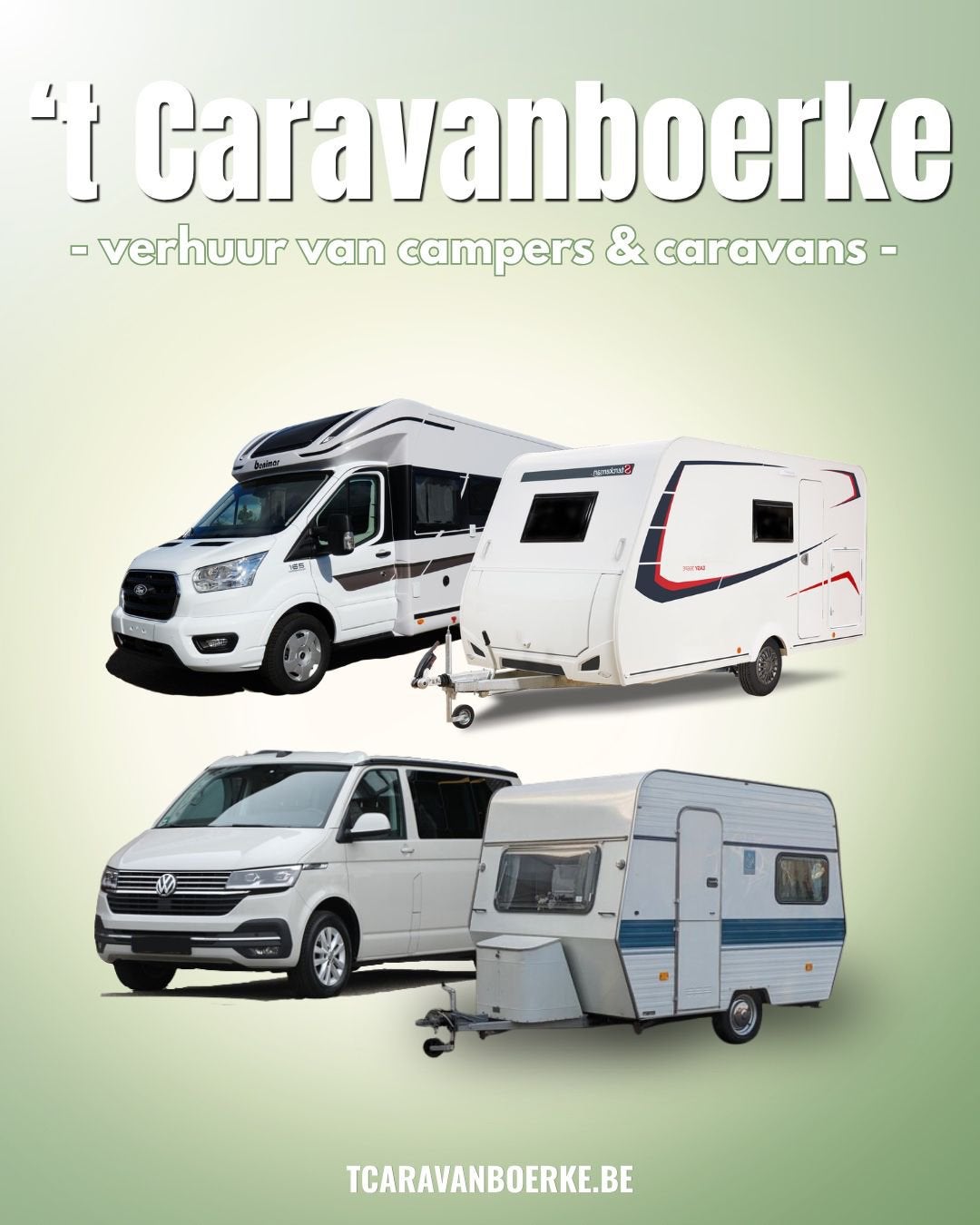 Verhuur campers en caravans <750kg: tcaravanboerke. be, Ophalen