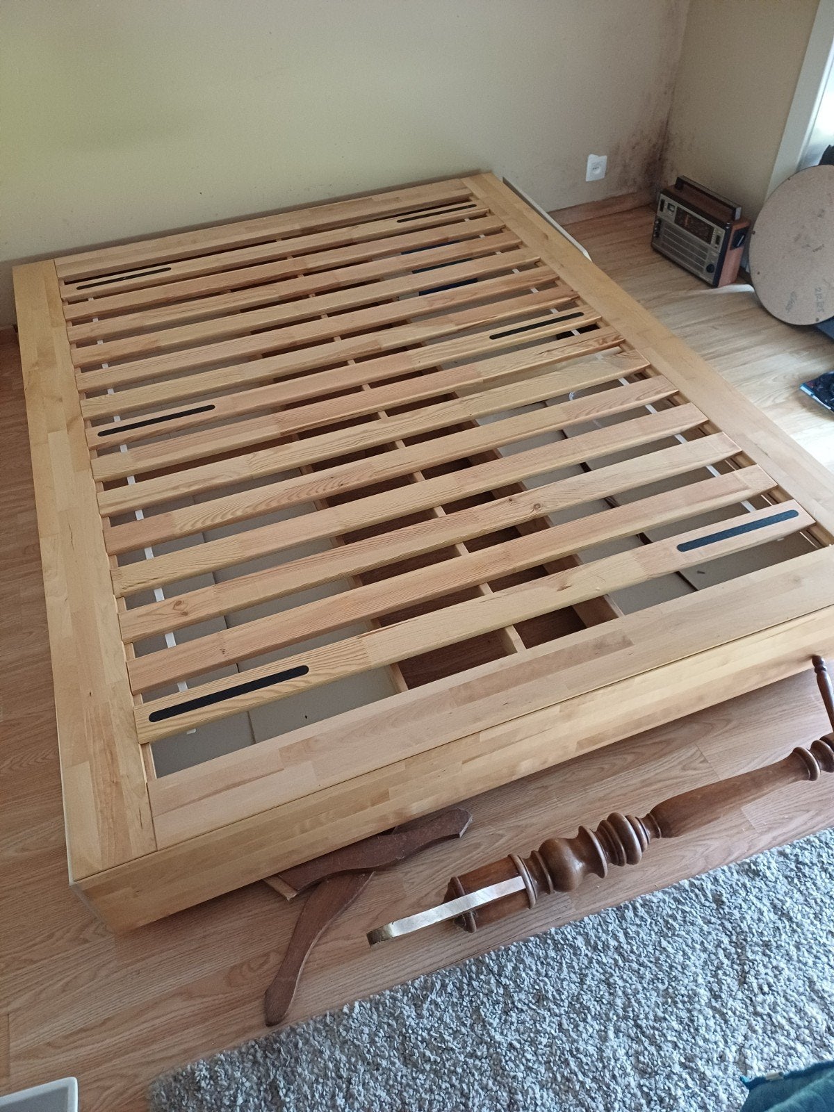 Lederen salon en bed, Huis en Inrichting, Ophalen