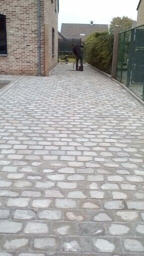 leggen van kasseien, Ophalen