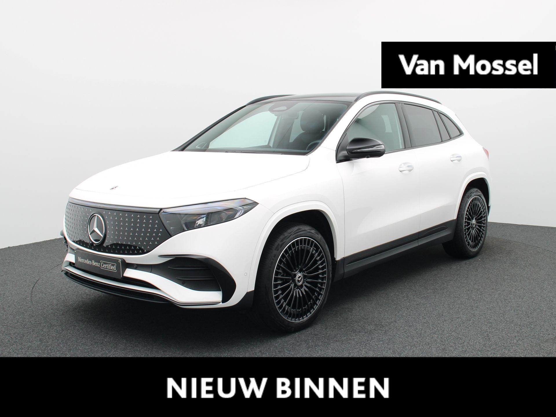 Mercedes-Benz EQA 250+ Star Edition + PANO + TREKHAAK + BURM, Auto's, Mercedes-Benz, Stof, Gebruikt, Zwart, Wit