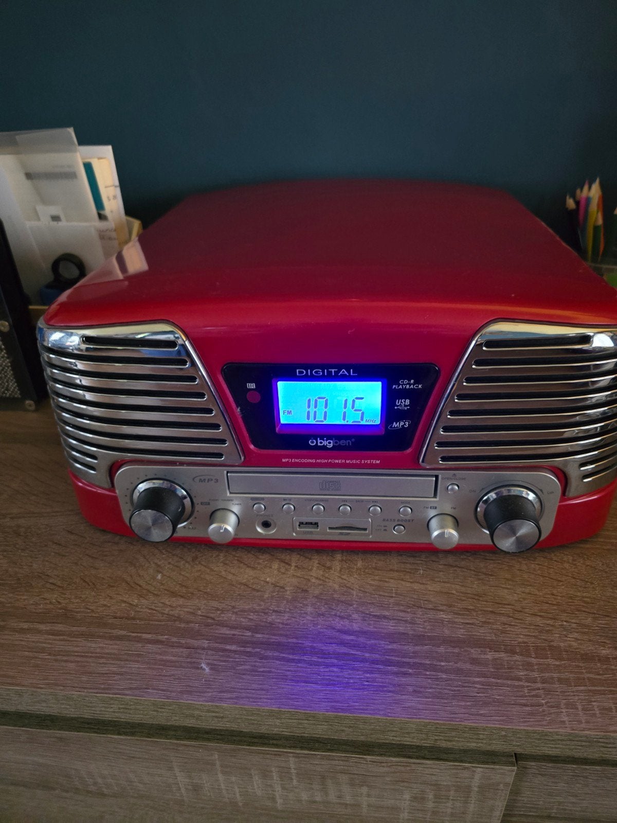 Platenspeler bigben, Audio, Tv en Foto, Platenspelers, Ophalen, Gebruikt