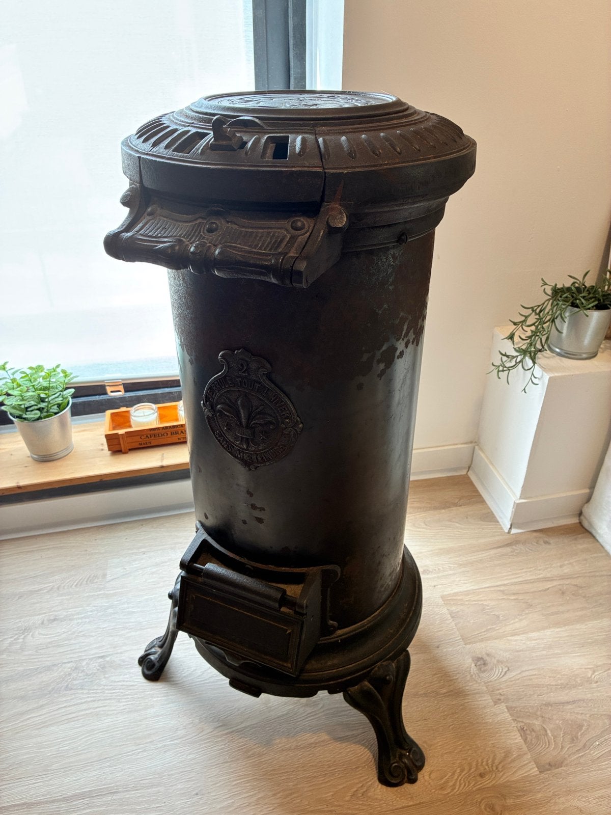 Antieke Potkachel (kolen/hout), Ophalen, Potkachel, Gebruikt, Vrijstaand