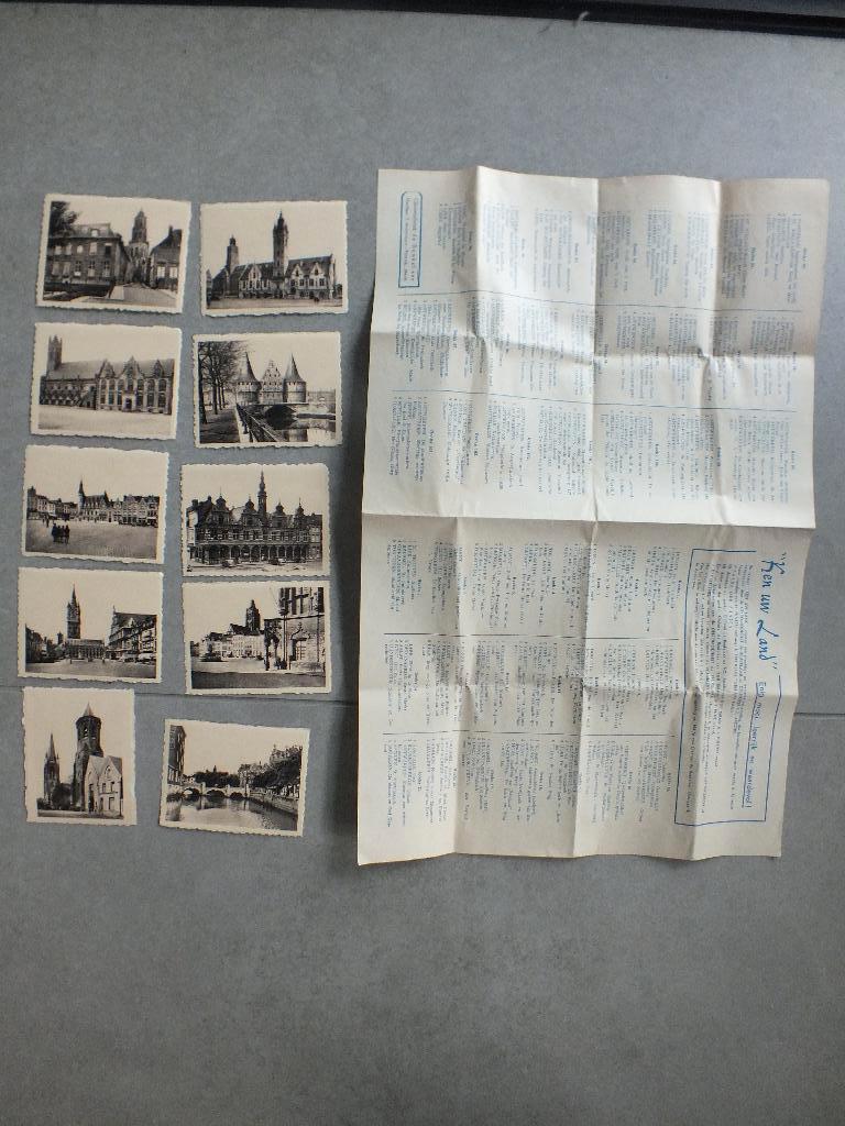 Chromo's 10 stuks ken uw land 1950 reeks 13 tot 14 + LIJST, Verzamelen, Nieuw, Ophalen of Verzenden, 1940 tot 1960, Gebouw