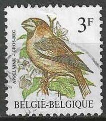 Belgique 1985 - Yvert 2186 /OBP 2189 - Buzin - Hawfinch (ST), Envoi, Affranchi, Oblitéré, Véhicules