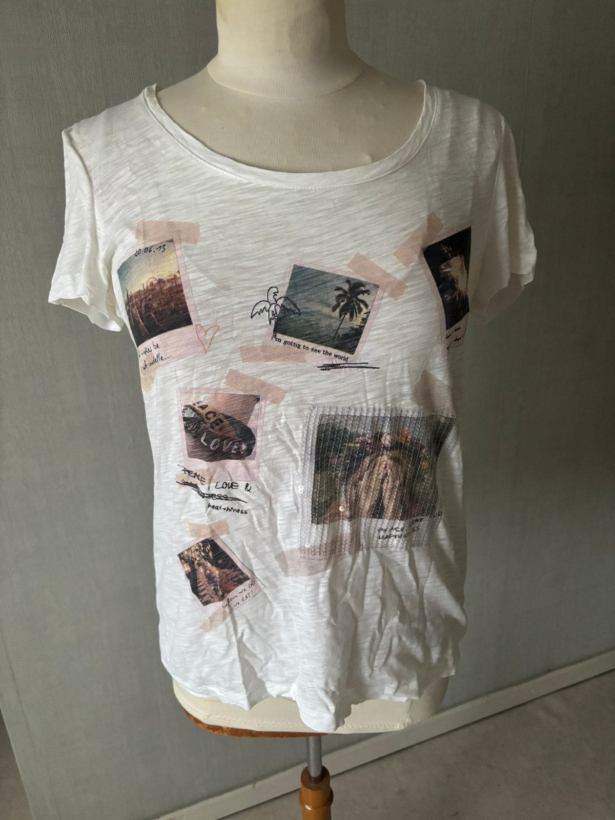 T.Shirt, Kleding | Dames, T-shirts, Maat 38/40 (M), Wit, Ophalen of Verzenden, Zo goed als nieuw