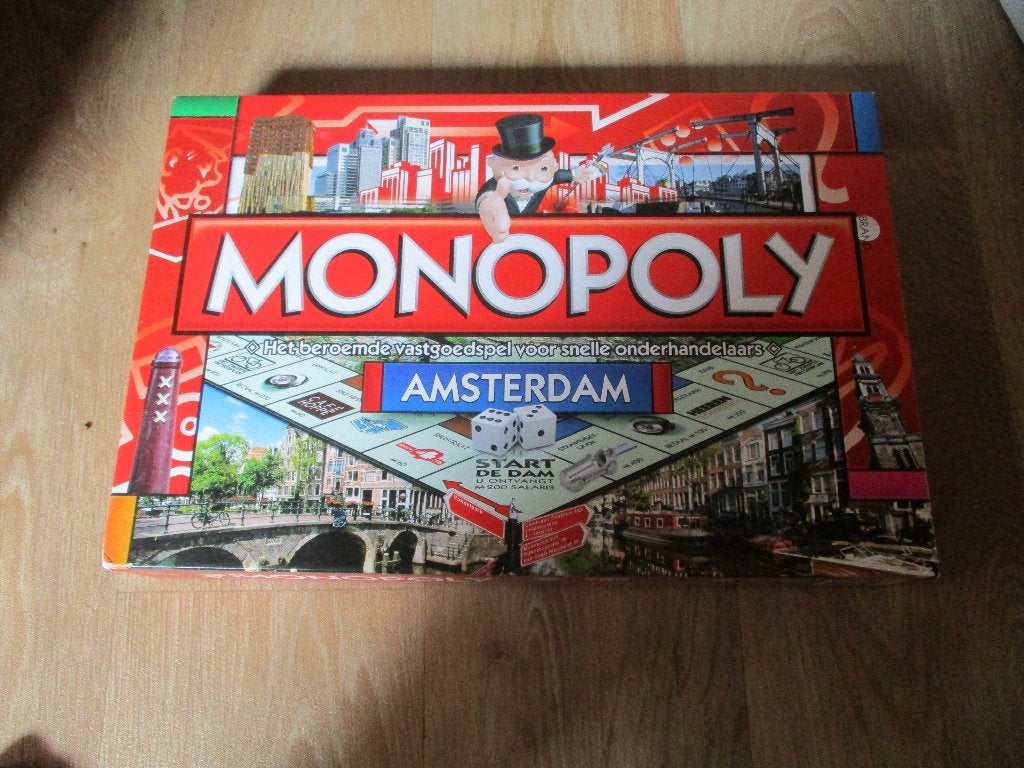 jeu de plateau zgan Monopoly Amsterdam Monopoly 2nd edition, 1 ou 2 joueurs, Enlèvement ou Envoi, Comme neuf, Monopooly