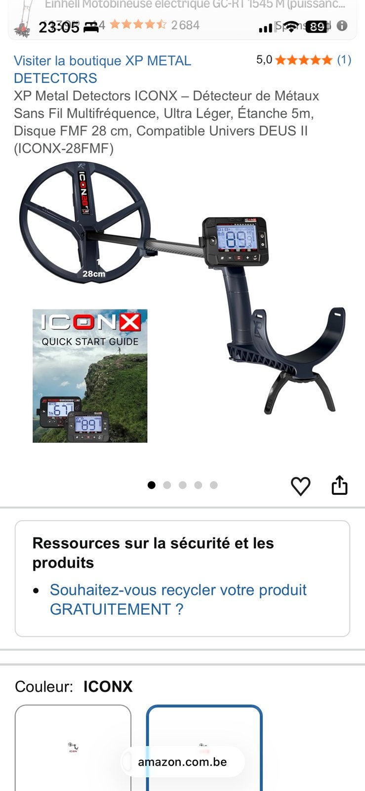 Xp icon x (neuf avec boite), Hobby & Loisirs créatifs, Plus de 30 cm, Enlèvement ou Envoi, Discrimination dans la détection de métaux