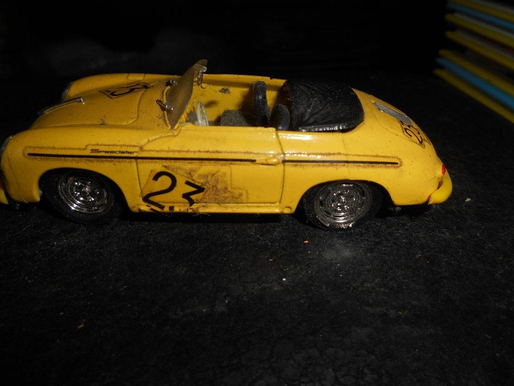 BRUMM Porsche 356 Speed roadster jaune, Hobby en Vrije tijd, Modelauto's | 1:43, Ophalen of Verzenden