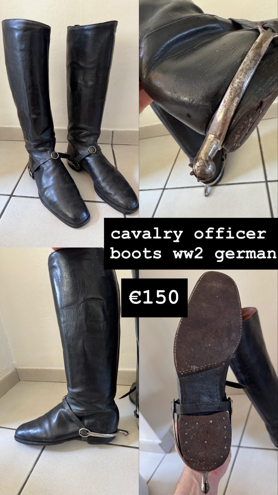 Bottes d'équitation Wehrmacht wo2 stiefel, Enlèvement
