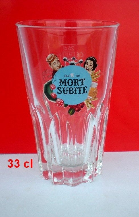 MORT SUBITE  33 cl, Ophalen of Verzenden, Glas of Glazen