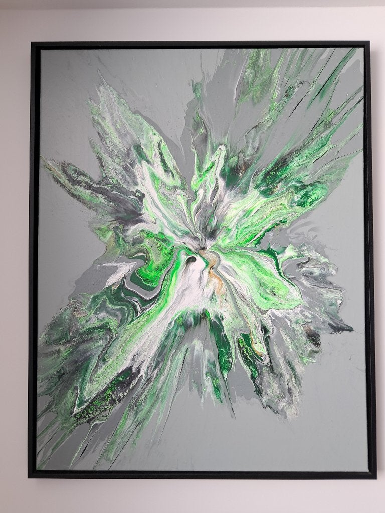 Abstract Modern Acryl canvas 70*90cm, Enlèvement, Signé, Peinture acrylique, Abstrait