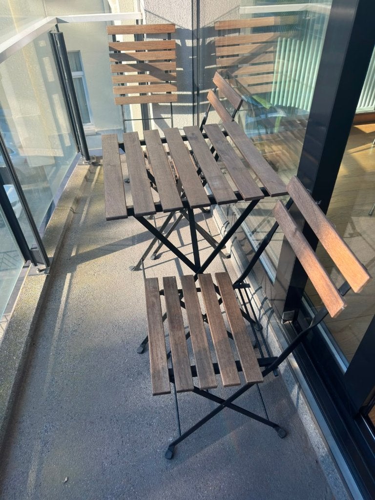 TÄRNÖ table + 3 chaises–Très bon état–Peu utilisé, 3 places, Chaise, Enlèvement, Utilisé