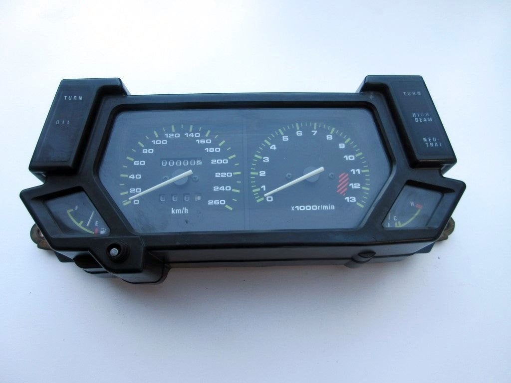 Kawasaki GPX600 tellerset KMH instrumenten klokken dashboard, Enlèvement ou Envoi, Utilisé