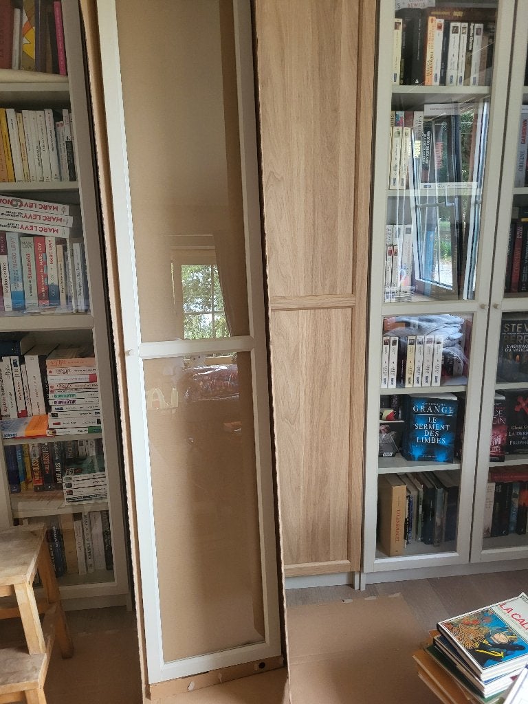 Kastdeuren met glas Billy/Oxberg (5 stuks), Ophalen, Gebruikt