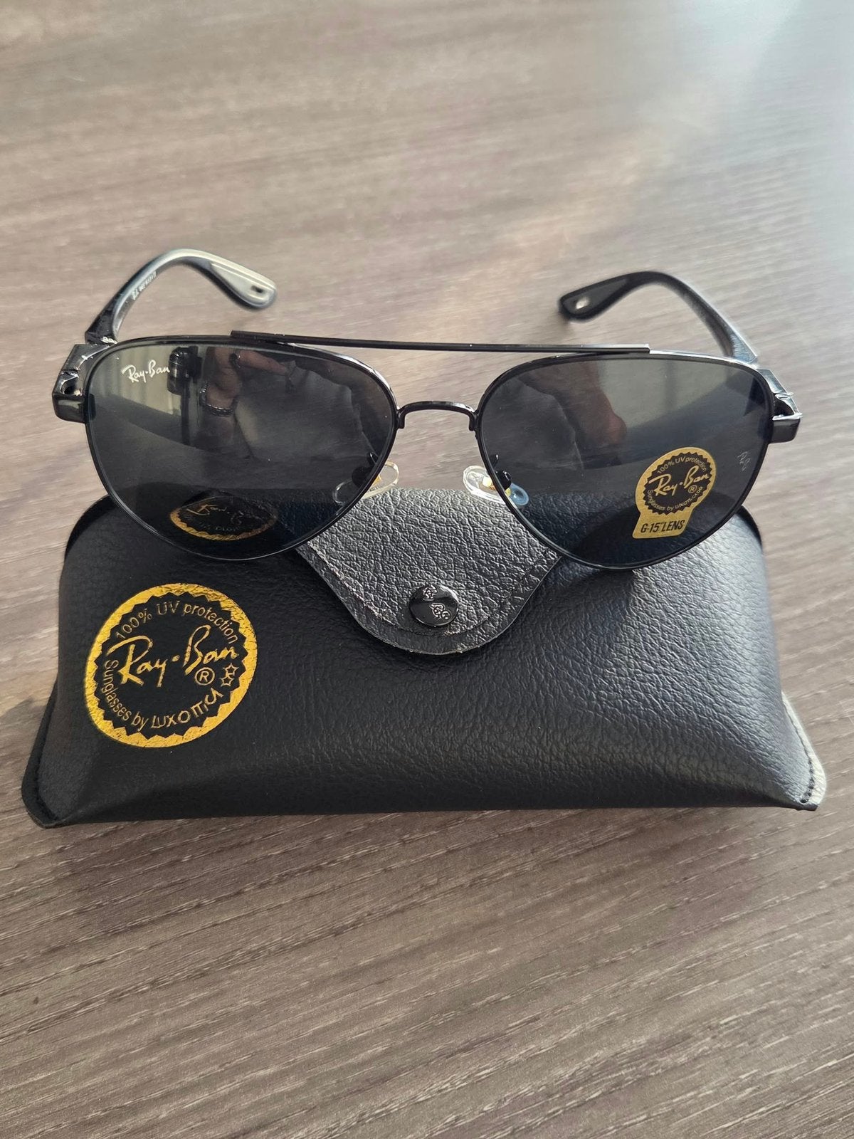 Rayban Ferrari 3716, Ophalen, Zo goed als nieuw, Zwart