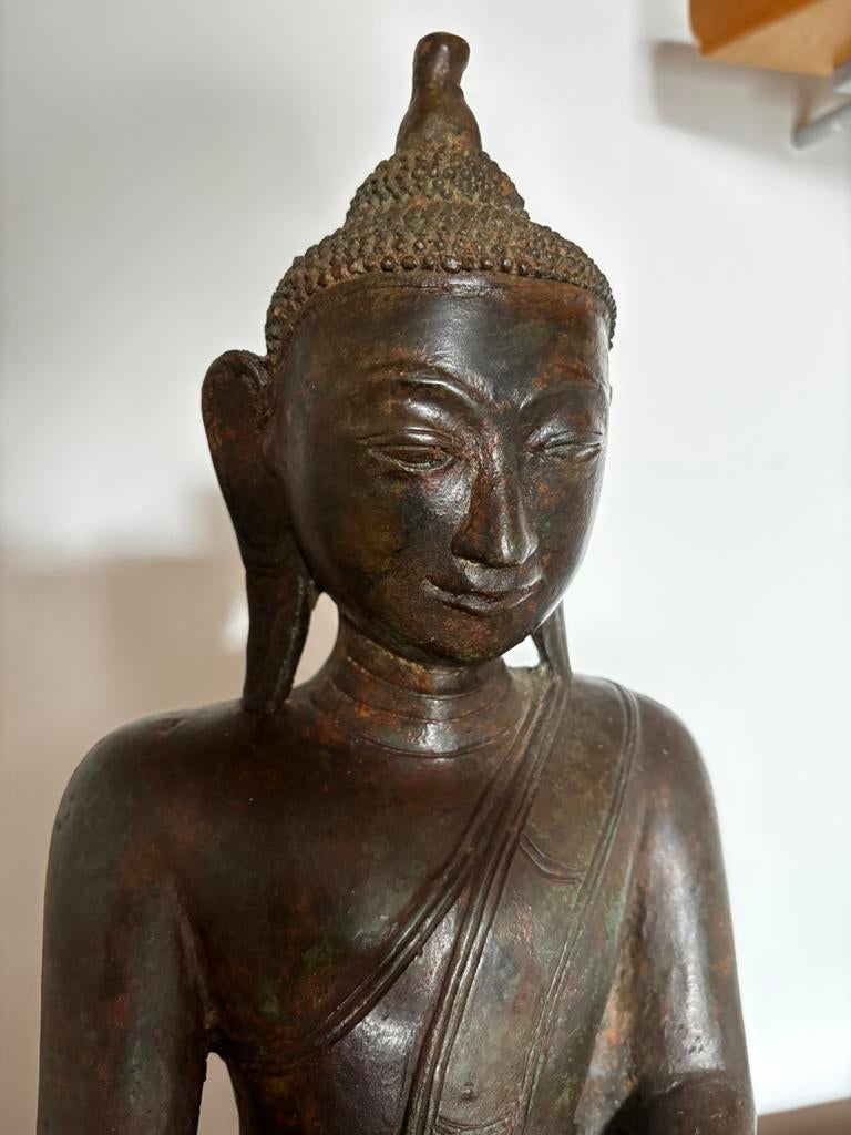 Bronzen Boeddhabeeld in Birmesestijl, Ophalen, Gebruikt