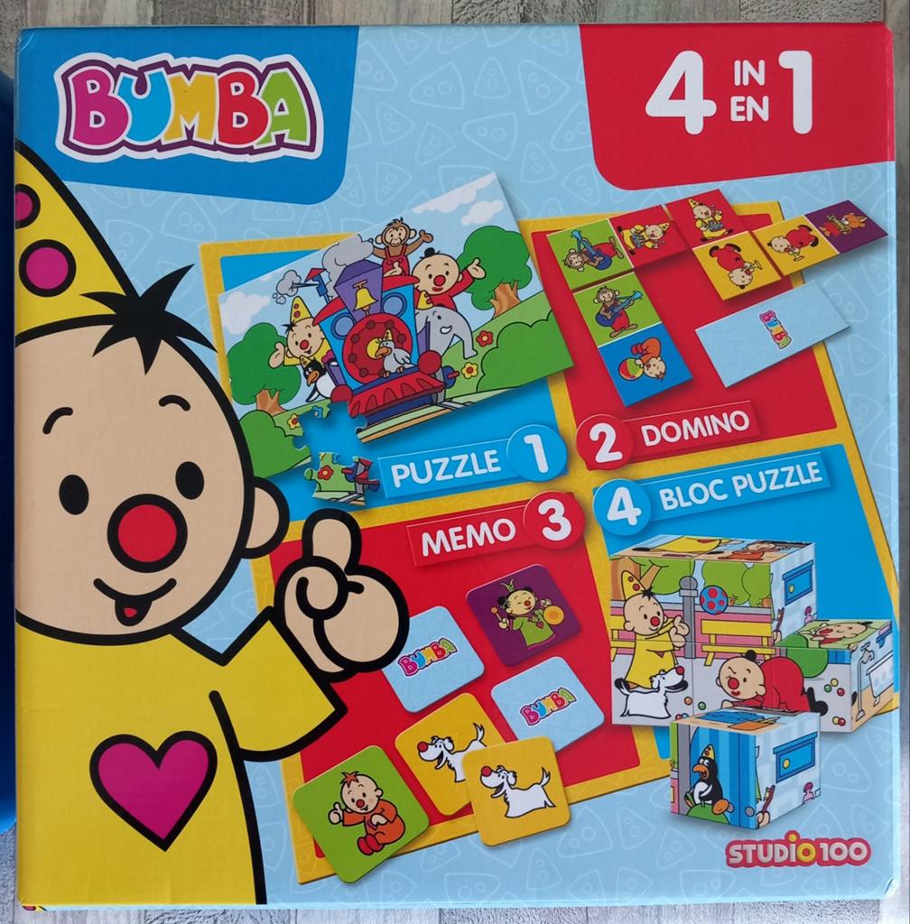 Bumba spelletjesdoos 4 in 1, Ophalen, Zo goed als nieuw, Puzzelen