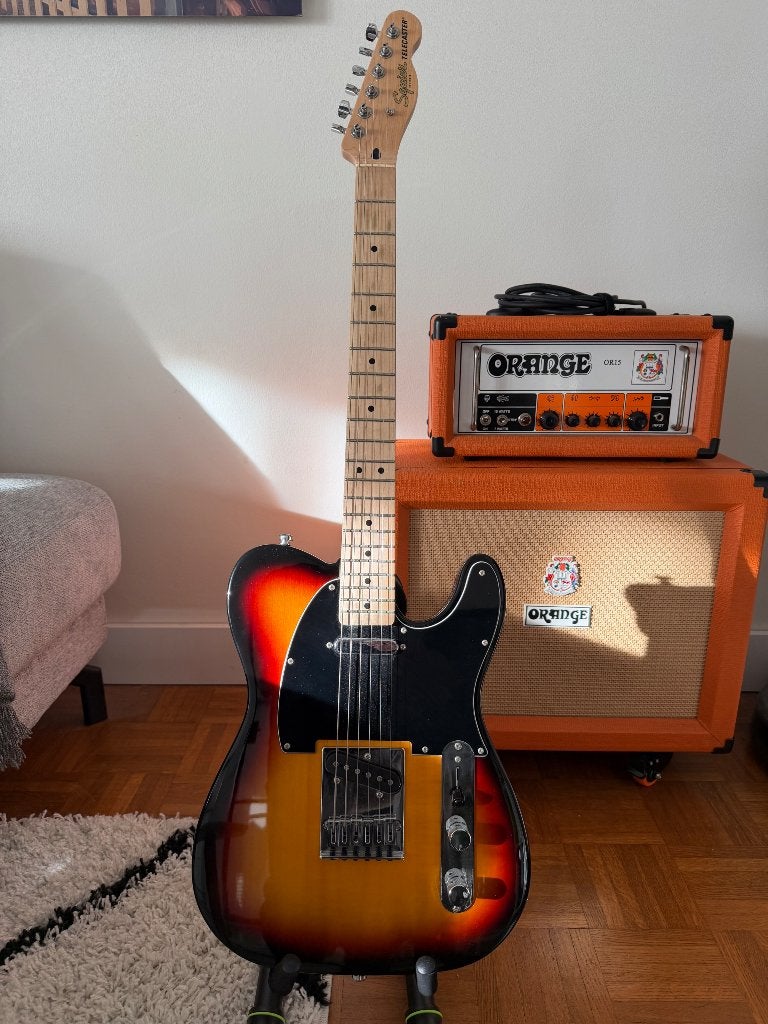 Squier Telecaster adfinity sunburst, Enlèvement, Comme neuf, Semi-solid body, Fender