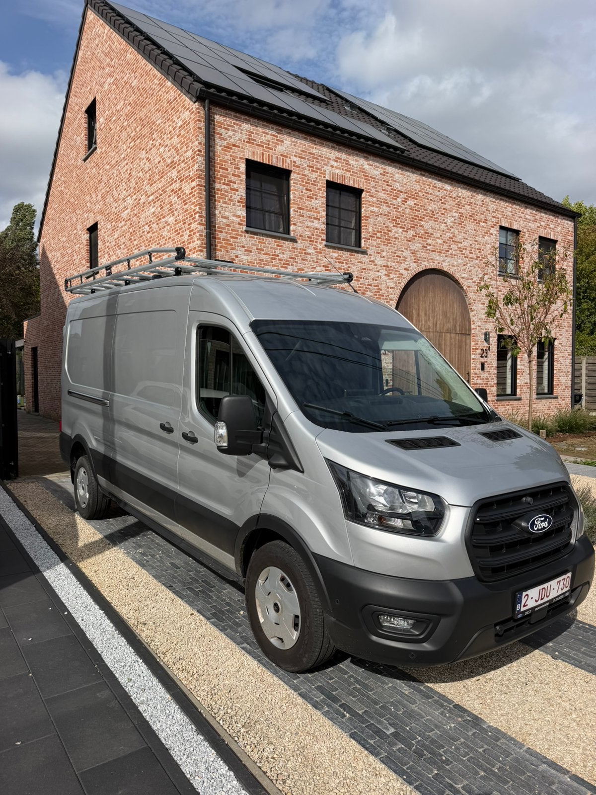 Ford transit L3H2 (2200km), Argent ou Gris, 3 places, 3000 kg, Noir