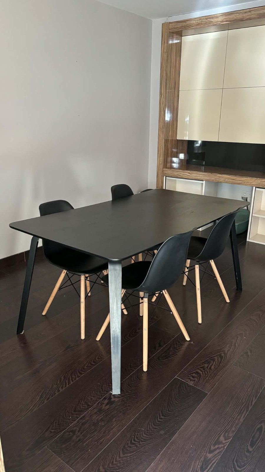 Set tafel + 4 stoelen, Ophalen, Gebruikt, 50 tot 100 cm, 150 tot 200 cm