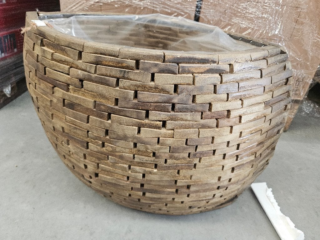 Grote zware houten plantenbak  – echt hout, Tuin en Terras, Ophalen, Zo goed als nieuw, Binnen, 60 cm of meer
