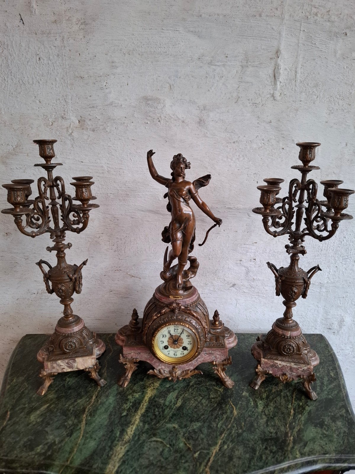 Set de cheminée, Antiquités & Art, Antiquités | Horloges, Enlèvement