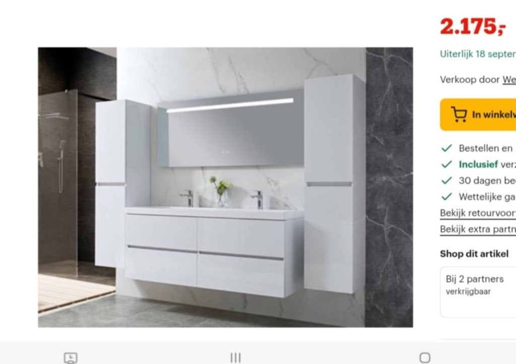Badkamer kolomkasten wit glanslak, Huis en Inrichting, Ophalen, Nieuw