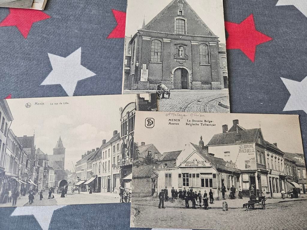 3 oude postkaarten Menen, Verzenden