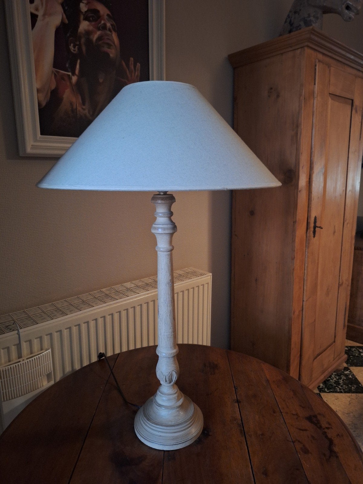 Tafel staanlamp, Ophalen, Met kap, Zo goed als nieuw, Schemerlamp