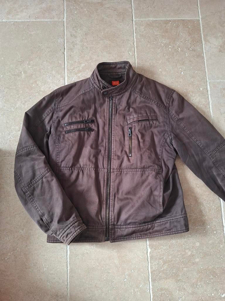 Bruine jas Hugo Boss maat 52, Ophalen of Verzenden