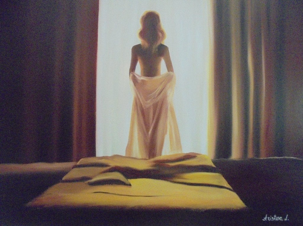 peinture à l'huile femme 2 (60x80), Portrait ou Personnes, Enlèvement ou Envoi, Signé, Peinture à l'huile