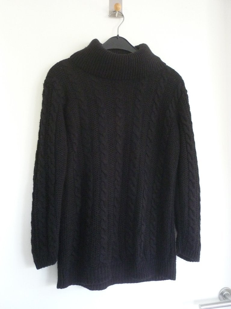 Zwarte gebreide trui met rolkraag coltrui Maat 38, Kleding | Dames, Ophalen of Verzenden, Maat 38/40 (M)